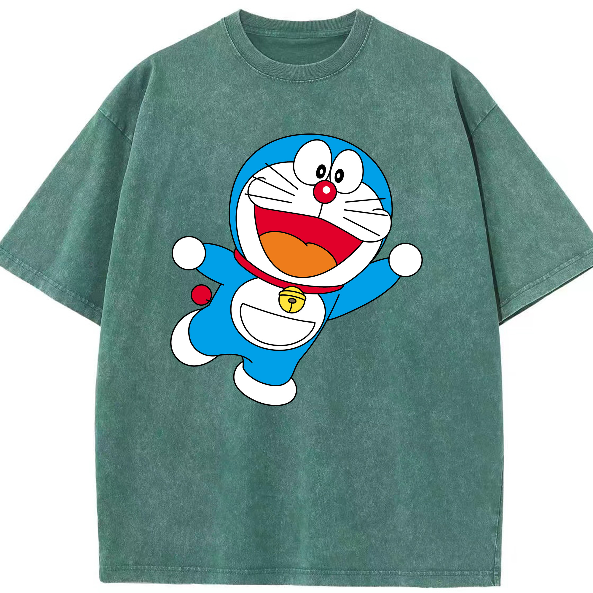 （画像用） ドラえもん Doraemon 綿100% ヴィンテージ風 半袖Tシャツ（フロントプリント）
